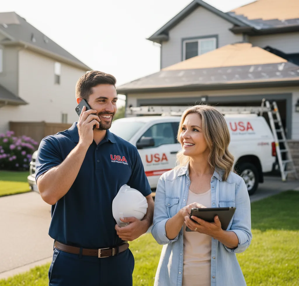 USA Roof Repair Experts customer support in Divernon